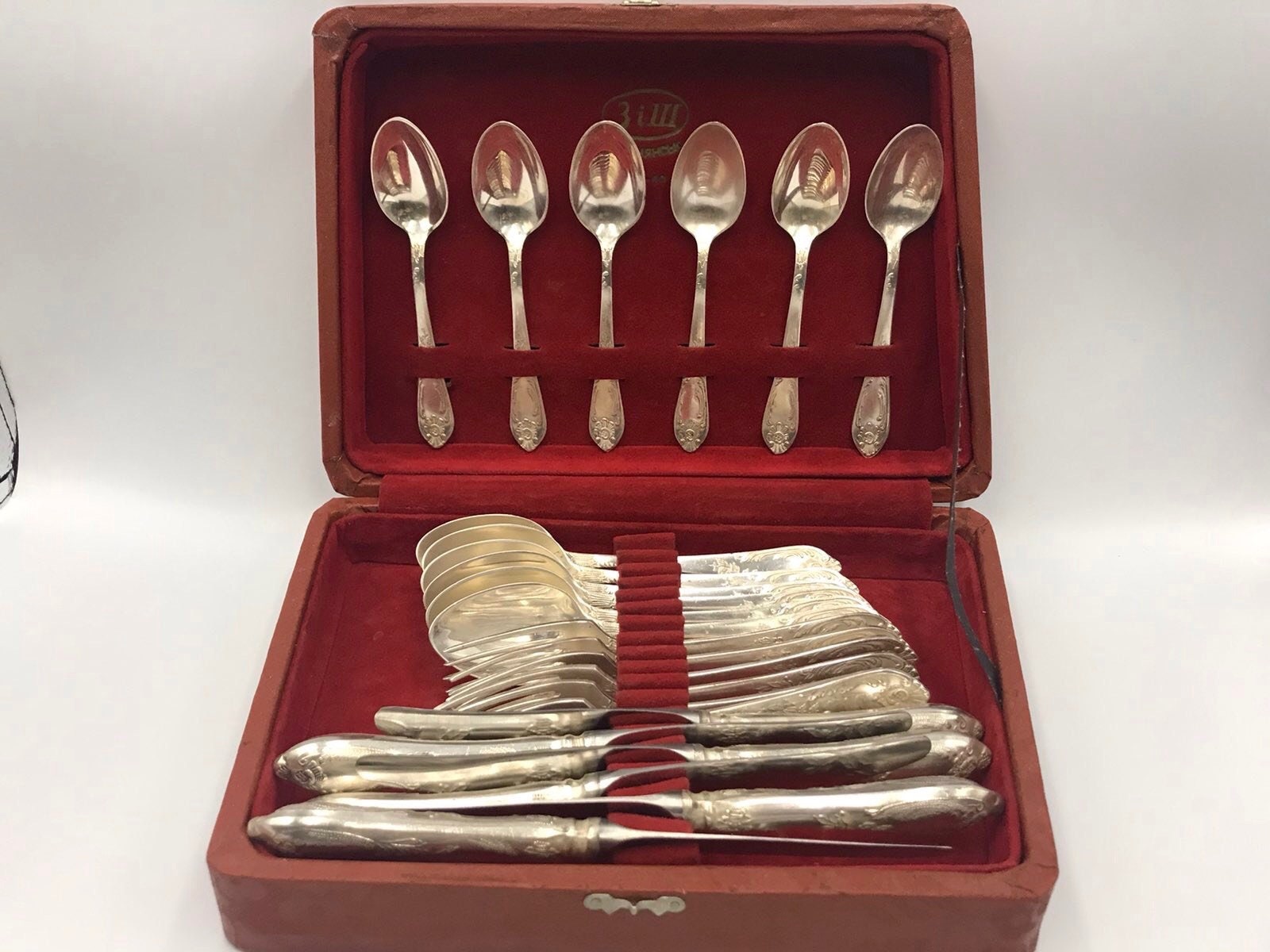 Vintage set of dessert forks spoons and tea spoons Etsy