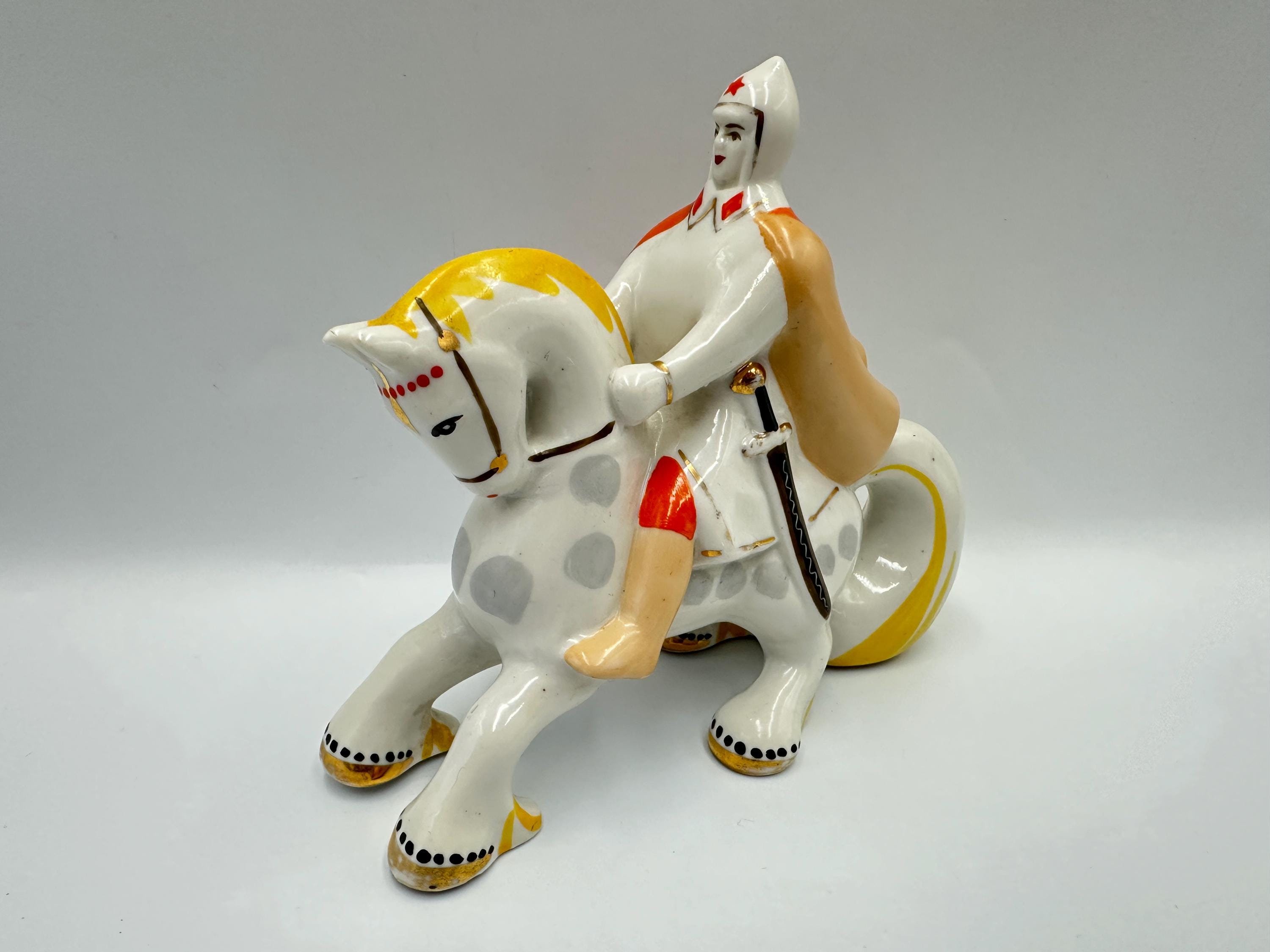 Porcelain horse and rider - Etsy 日本