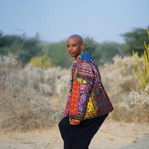 Handgemachte Belutschische Patchwork Jacke, Unisex Größe L-XL