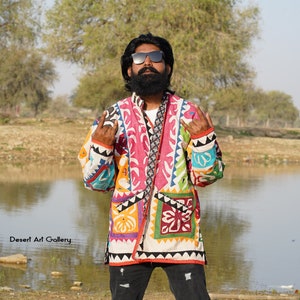 Unisex Banjara: Handgemachte Vintage Spiegel-Stickerei