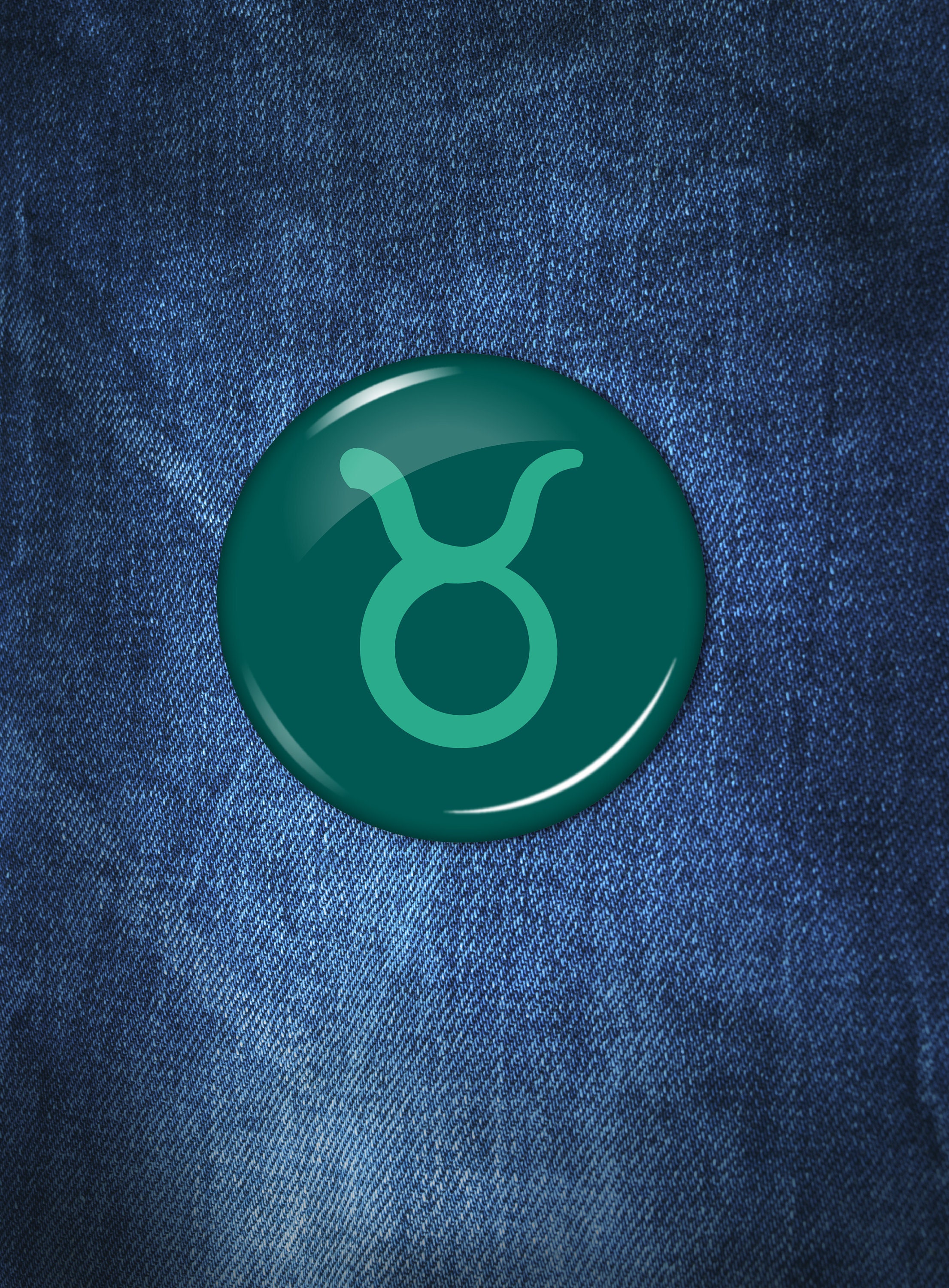 Taurus Button | Zodiac Sign - Pin Button