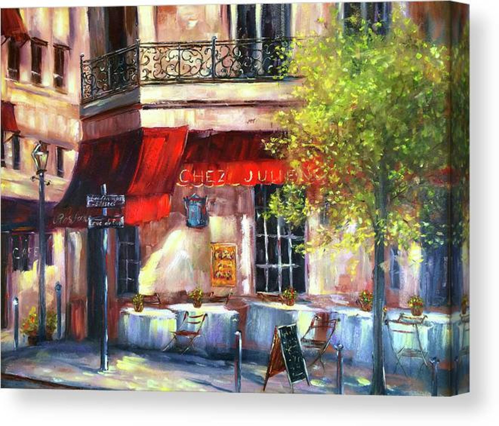 French street scene PARIS CAFE Art Digital Paris Cafe Etsy