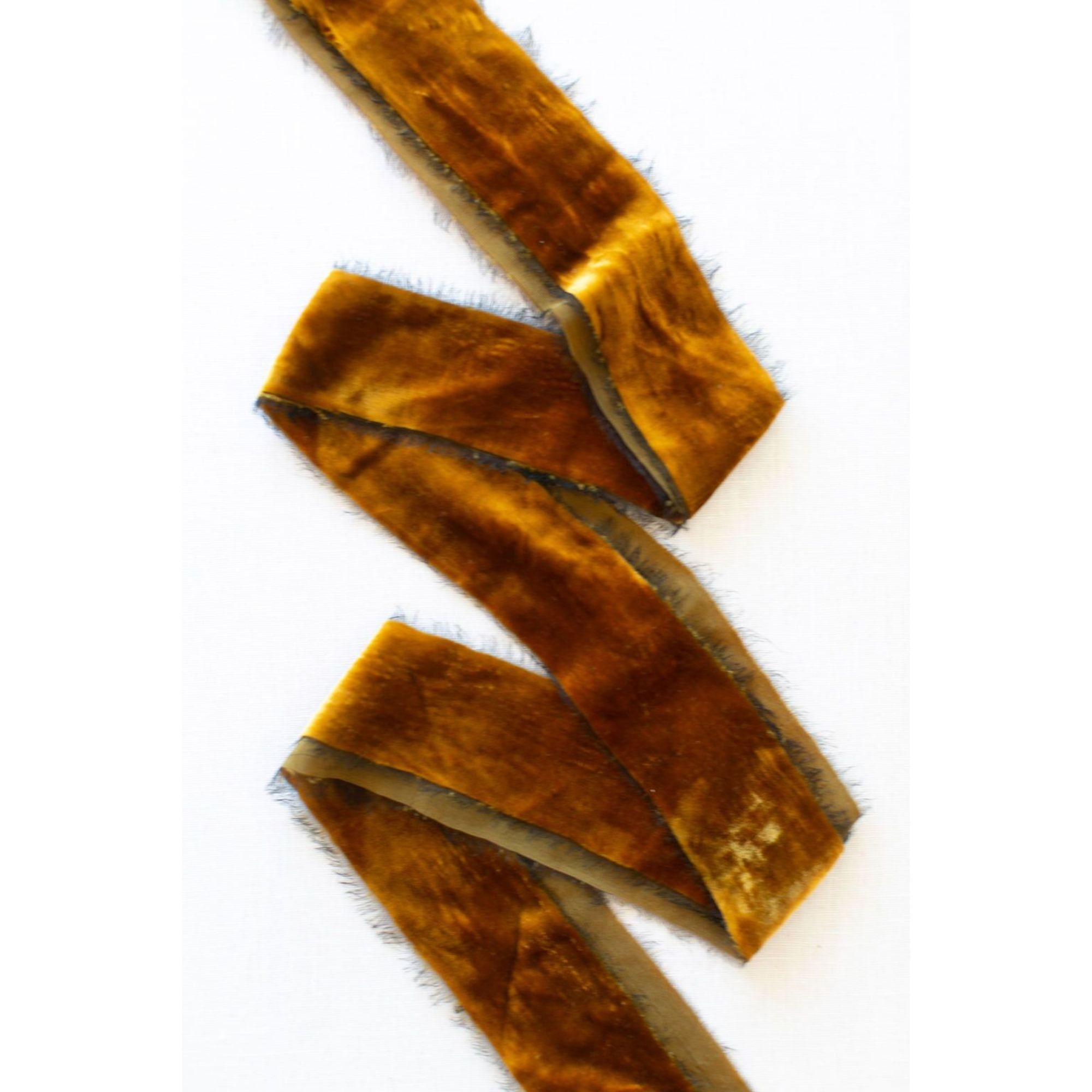 Goldenes senffarbenes Seidenband 100% Seide Seidensamtband | Etsy