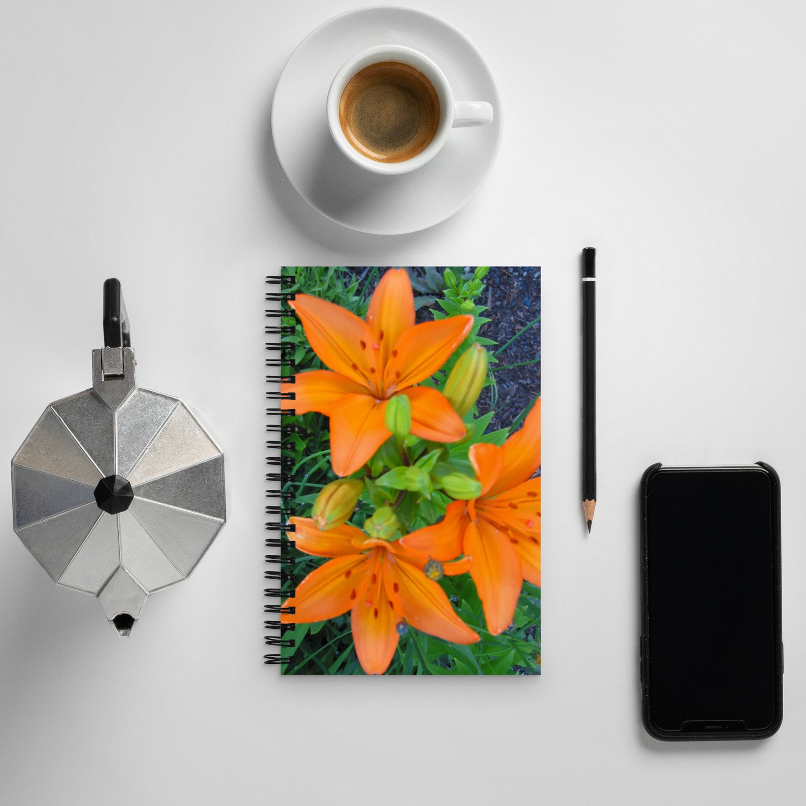 Lily Flower Spiral Notebook - Etsy