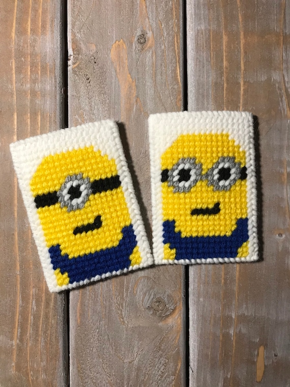 Minion Inspired Gift Card Holders Plastic Canvas Card and 