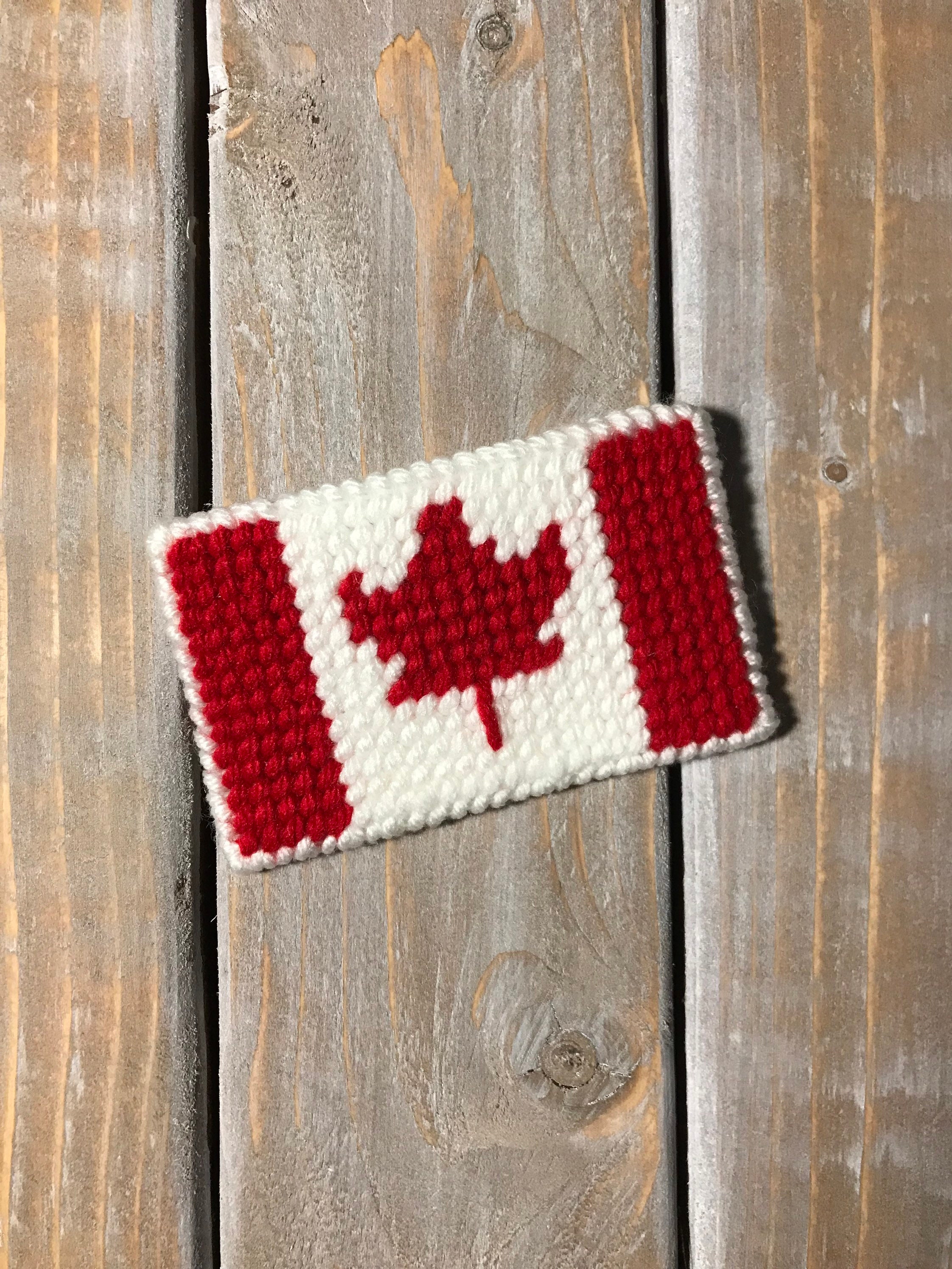 Canadian Flag Gift Card Holders Canada Plastic Canvas Card Etsy