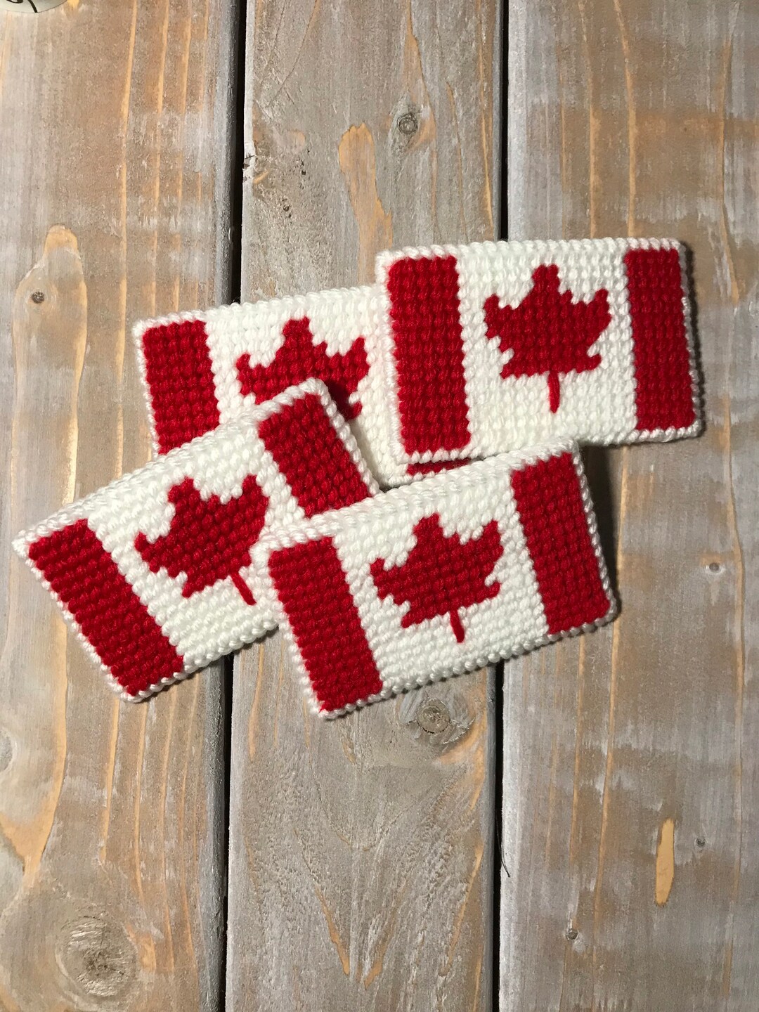 Canadian Flag Gift Card Holders Canada Plastic Canvas Card Etsy Canada