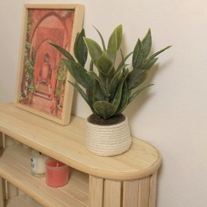 1:6 scale doll house plant, rope planter