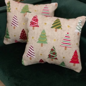 Fashion doll pillows, doll pillows, 1:6 scale pillows, doll holiday decor