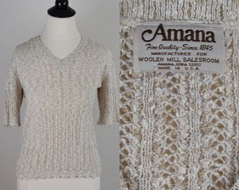 S/M Vintage Short Sleeve Knit Sweater