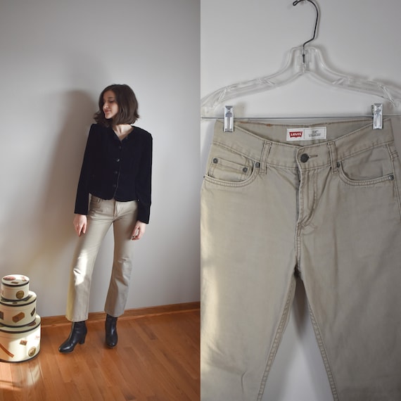 26 x 26.5 Levi's 514 Beige Straight Leg Jeans
