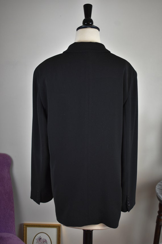 XL/XXL Vintage Emanuel Ungaro Black Blazer with G… - image 3