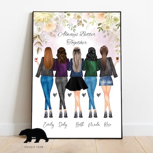 Friends forever | Gift For Your Best Friends | BFF | Personalized Gift for Best Friend | Poster Portrait for Friends | Best Birthday Gifts