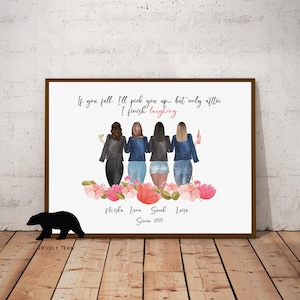 Friends forever | Gift For Your Best Friends | BFF | Personalized Gift for Best Friend | Poster Portrait for Friends | Best Birthday Gifts