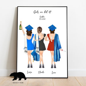 Custom Graduation Gift, Graduation print, Gifts For Bestie, Graduation gift, University Graduation Print, Personalised Gift, BFF Graduation