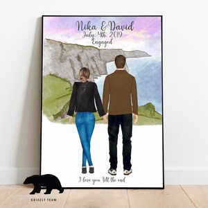 Couple Print | Love Print | Personalised Engagement Gift | Personalised Couple Print | Customized Couples Gift for Boyfriend Print |Birthday