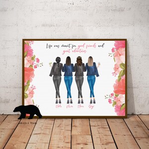 Friends forever | Gift For Your Best Friends | BFF | Personalized Gift for Best Friend | Poster Portrait for Friends | Best Birthday Gifts