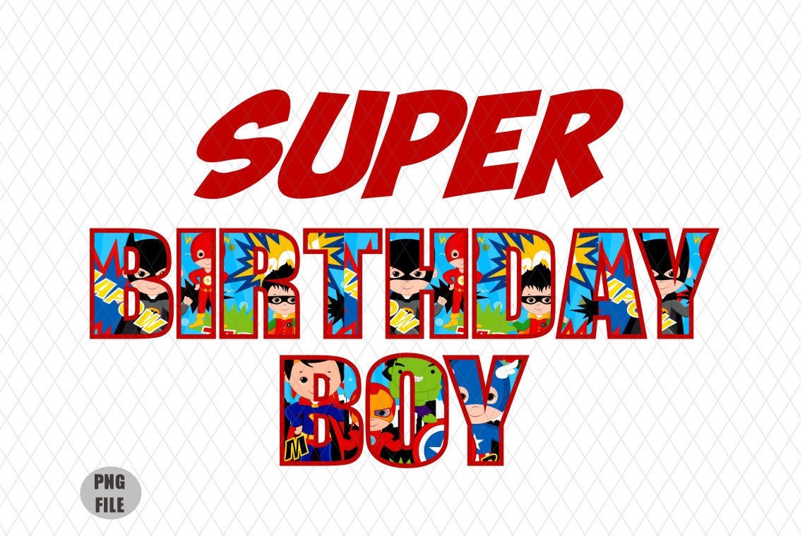 Super Hero digital design comics Daddy Birthday Digital PNG File Iron on transfer Instant Download #SH2