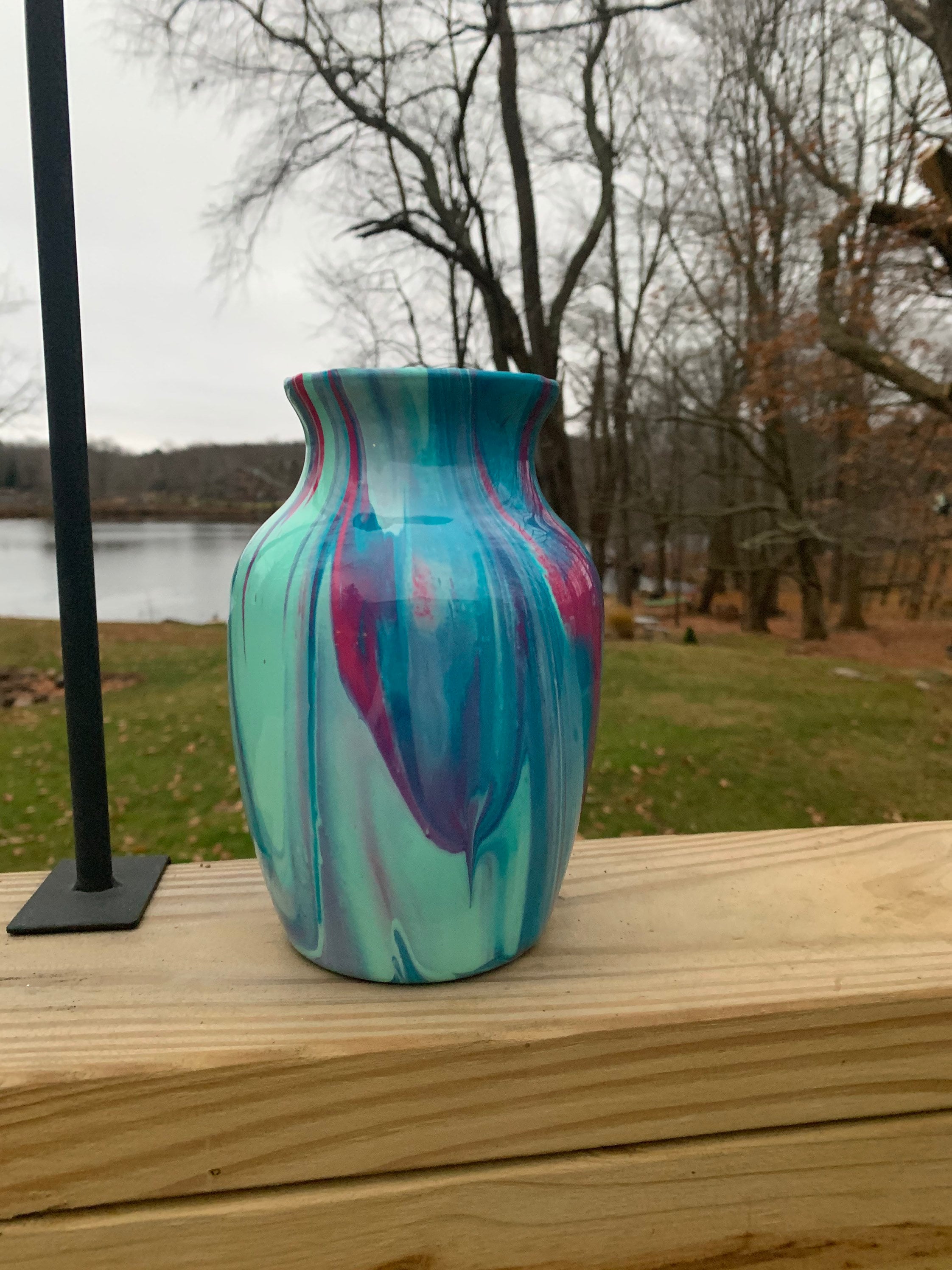 Made to order Paint Pour Vase Etsy