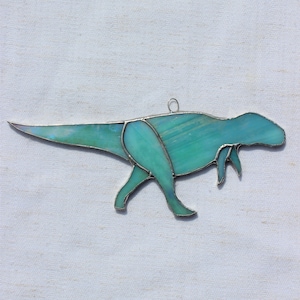 Small stained-glass Tyrannosaurus rex, dinosaur, T rex