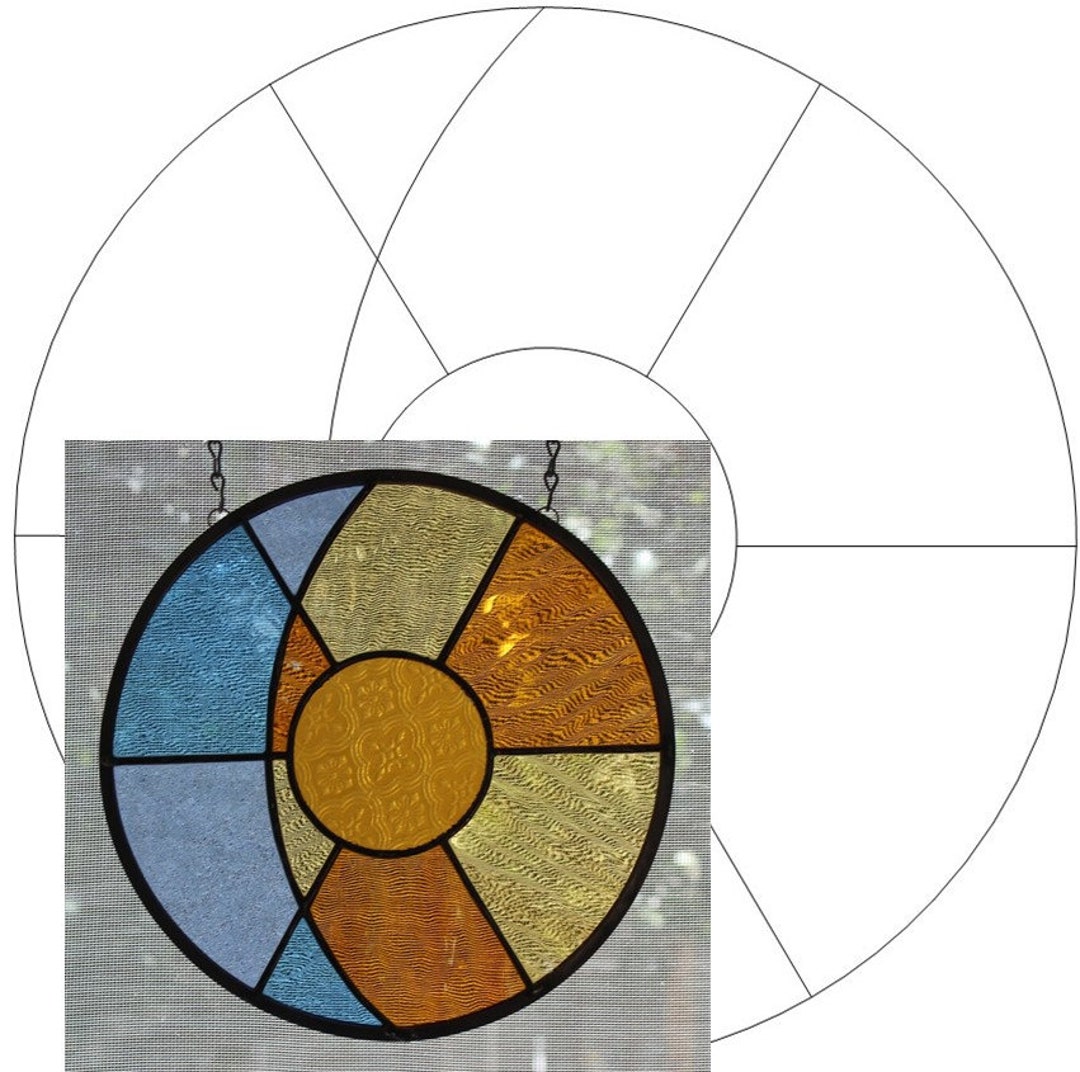 Pattern — Stained Glass Sun and Moon Digital Download - Etsy