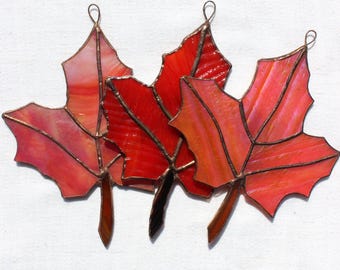 Stained-glass Fall Leaf