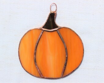 Stained-glass Pumpkin for Halloween, fall or autumn