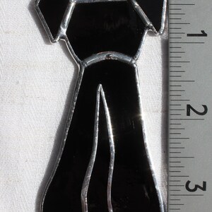 Small stained-glass dog, black image 4