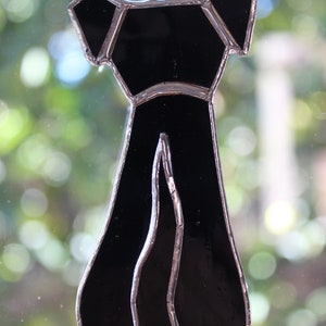 Small stained-glass dog, black image 3