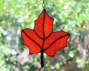 Stained-glass Leaf Autumn Fall