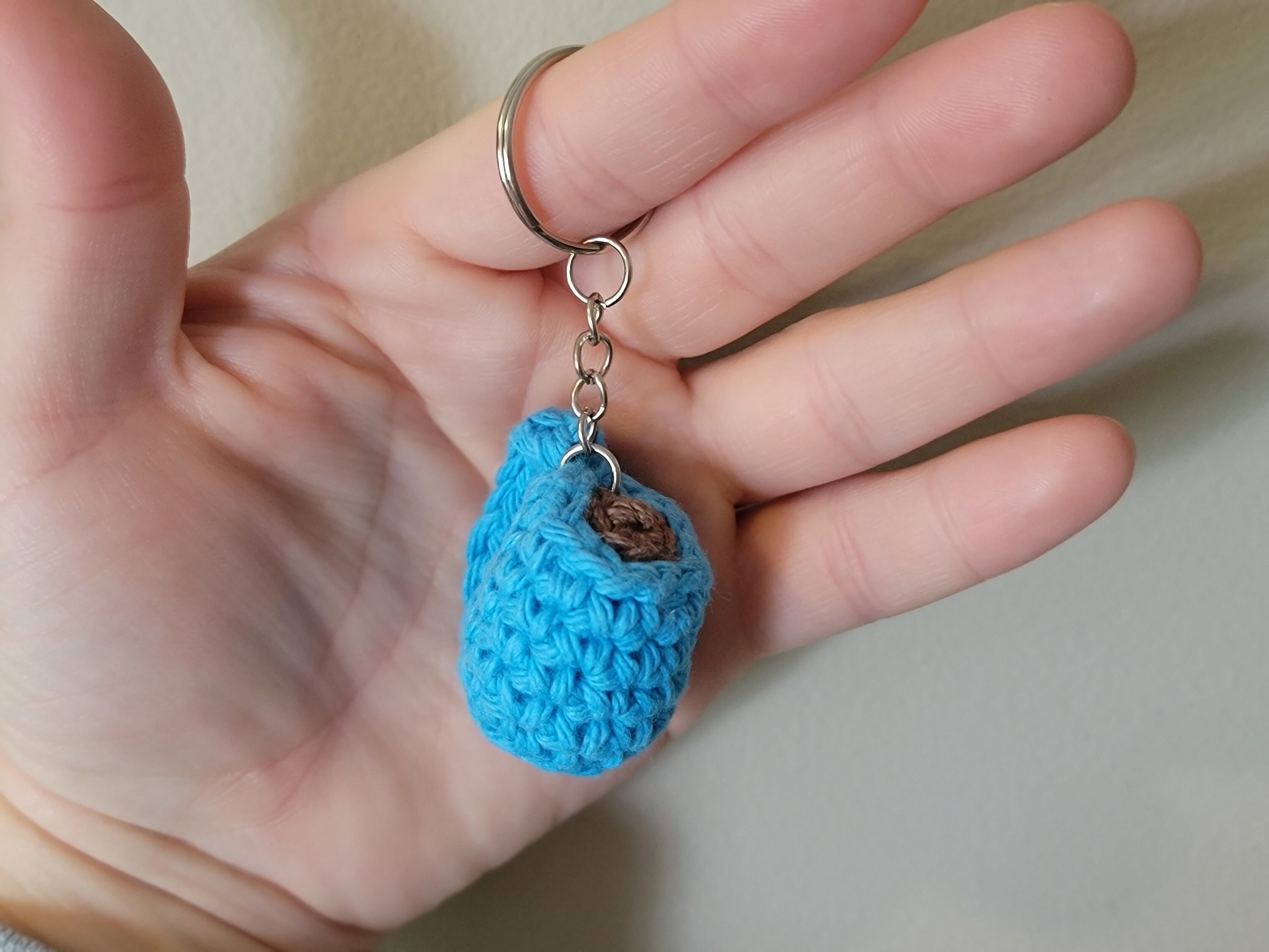 Coffee Cup Amigurumi Keychain Handmade Crochet Key Ring Etsy