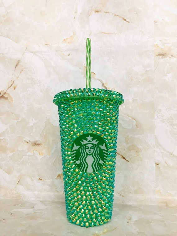 Starbucks Clear Green Leaves 24oz Cold Drink Cup