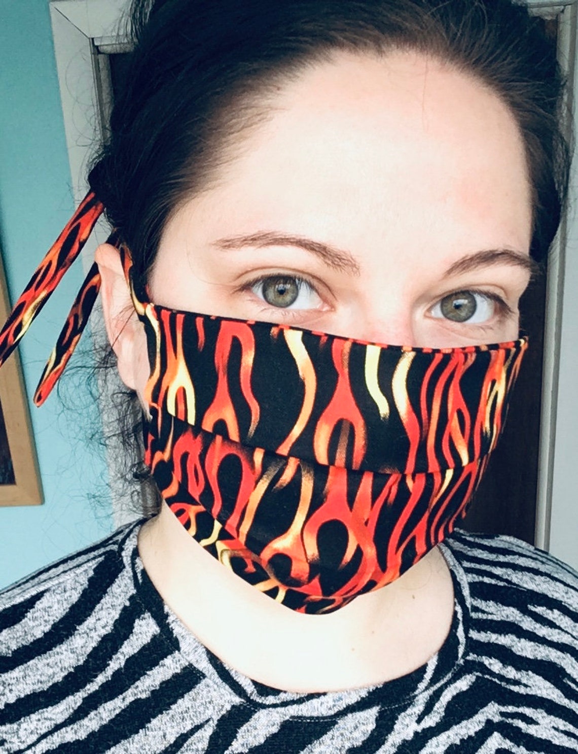 Fire mask Flame mask Washable mask Reusable mask Cotton | Etsy