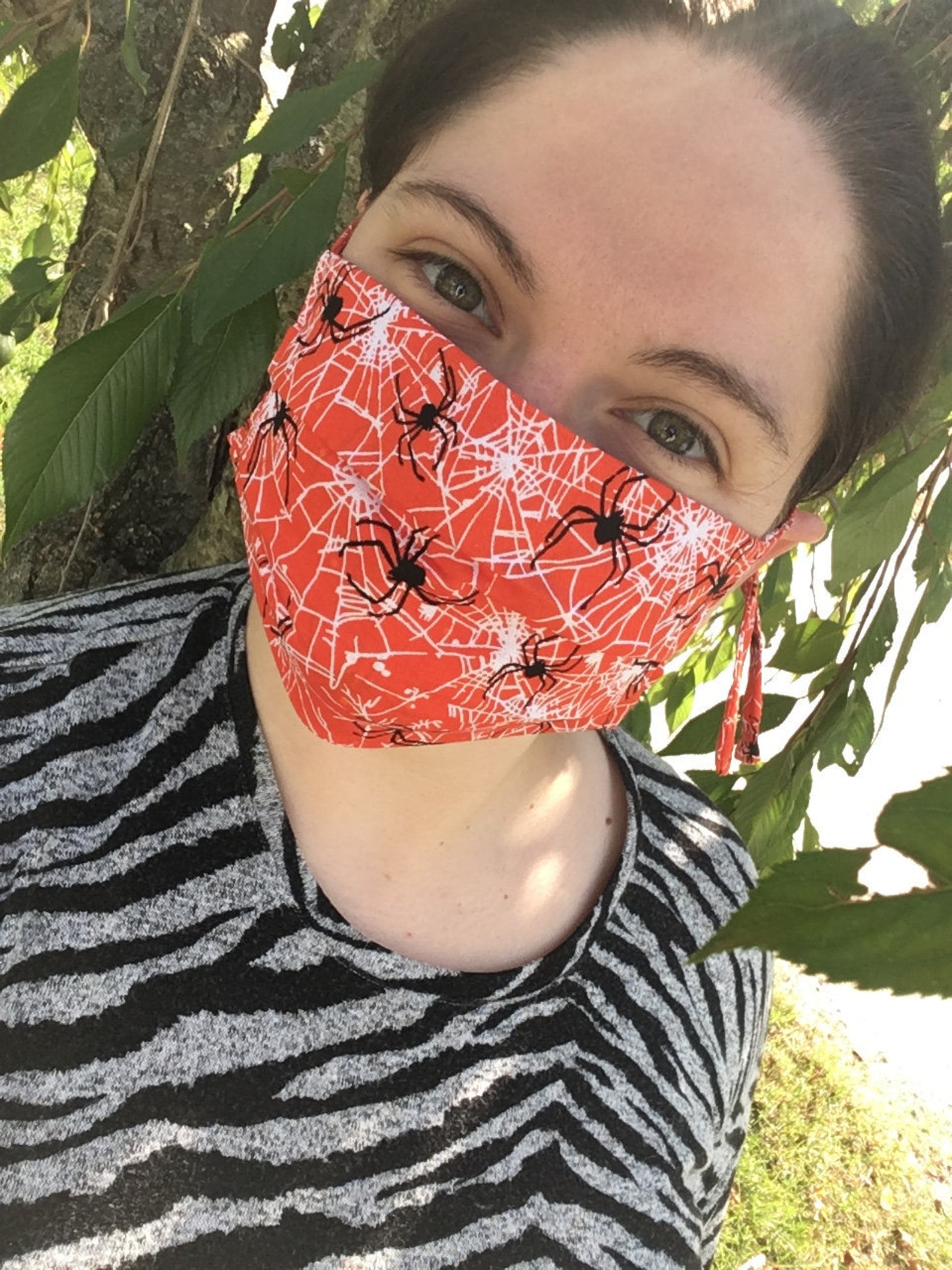 Spider mask Halloween mask Washable mask Reusable mask Etsy