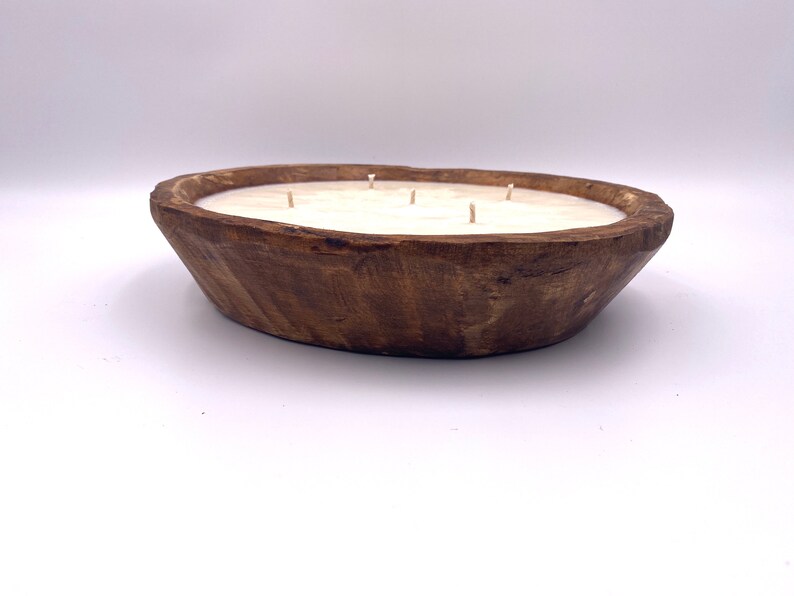 The Round Dough Bowl Candle Handmade Soy Wax Candle Etsy
