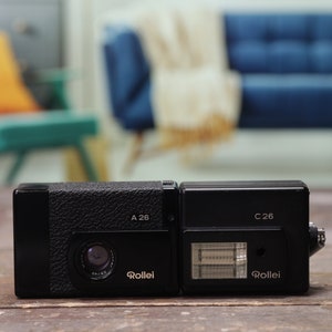 Rollei A26 126 Camera with C26 flash- Non-Operational, parts, Decor or Film Prop