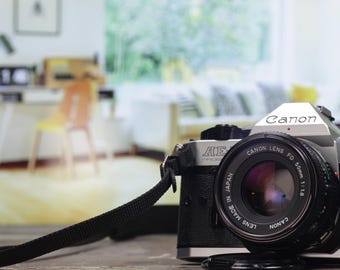 Vintage Canon AE-1 Program 50mm f/1.8 Kit Lens Film SLR