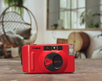 Canon Snappy S 35mm Film Camera – Rare Red, Point & Shoot