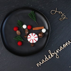 Holiday decoration, Holiday fillers, Christmas filler, Felt filler, Tiered tray, Christmas decoration, Table setting, Party decoration