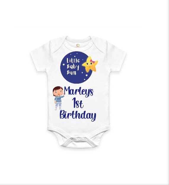 Bodysuit Little Baby Bum Birthday Girl Onesie Bodysuit Little Baby Bum Birthday Girl Onesie