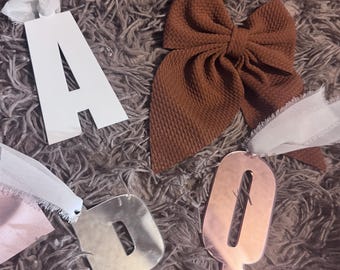 Mirror Acrylic Stocking Letter Ornament | Personalized Christmas Decor