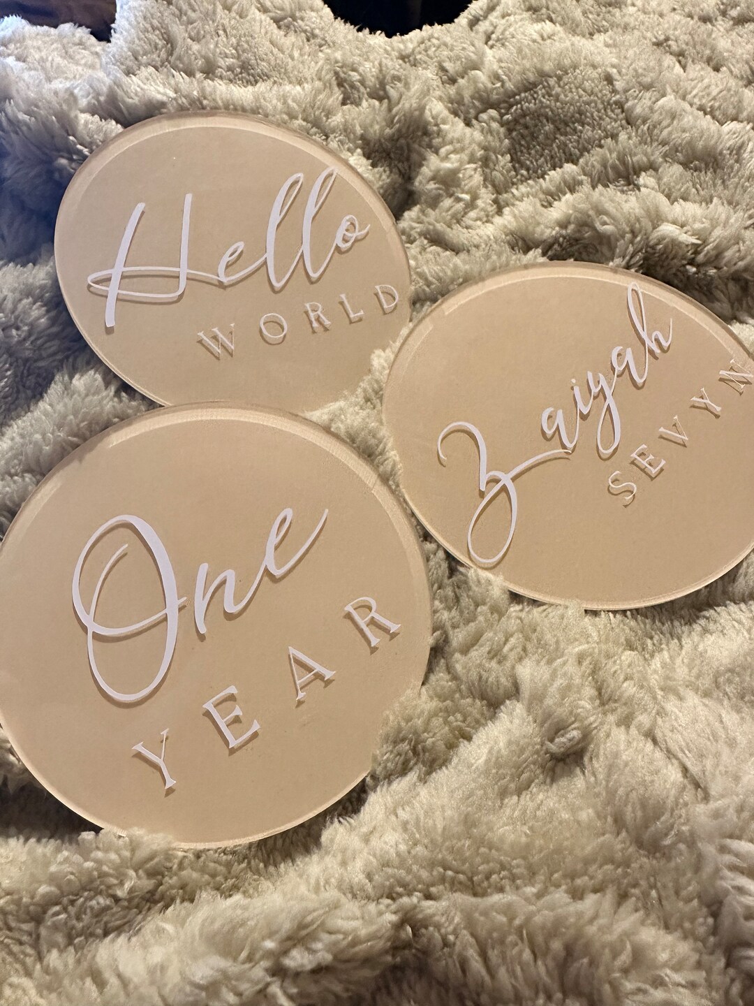 Acrylic Baby Milestone Discs | Photo Prop Set - Etsy