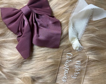Luxe Clear Acrylic 2x3 Reusable Gift Tag Name Tags for Weddings | Parties | Gifts