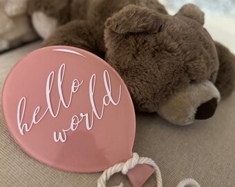 Acrylic Balloon Baby Milestone Markers | Modern Photo Prop