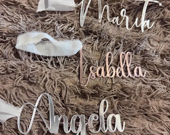 Personalized Acrylic Name Christmas Ornament | Gift Tag