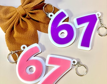 Six Seven 67 Meme Valentines Day Keychains | 67 Slang V Day Classroom Set | Teen Gift | Party Favors | Six Seven | Valentines Day Classroom