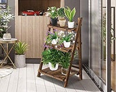 Shelf Rack Ladder Garden Indoors Outdoors 23.6 x 15 x 36.6in