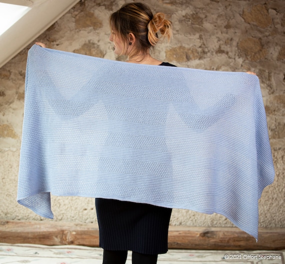 light blue shawl
