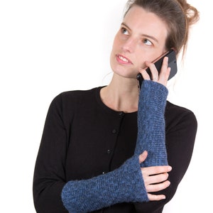 Pols en armwarmers voor de winter, gebreid met baby-alpaca, lamswol en kasjmier, damesmaat, keuze uit 17 kleuren afbeelding 9