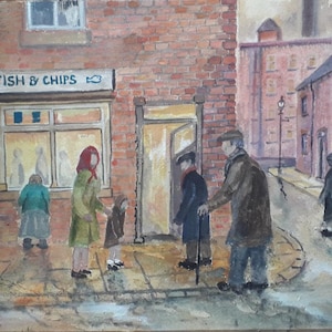 The Chippy - watercolour painting